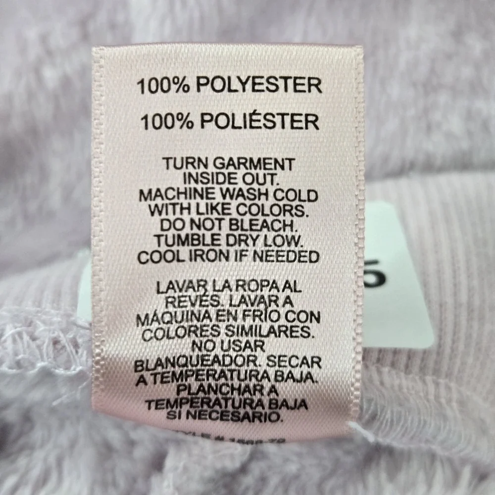 Juicy Couture Women‎ Sleepwear XL Pink Pajama Pants Sherpa Logo Wide Leg